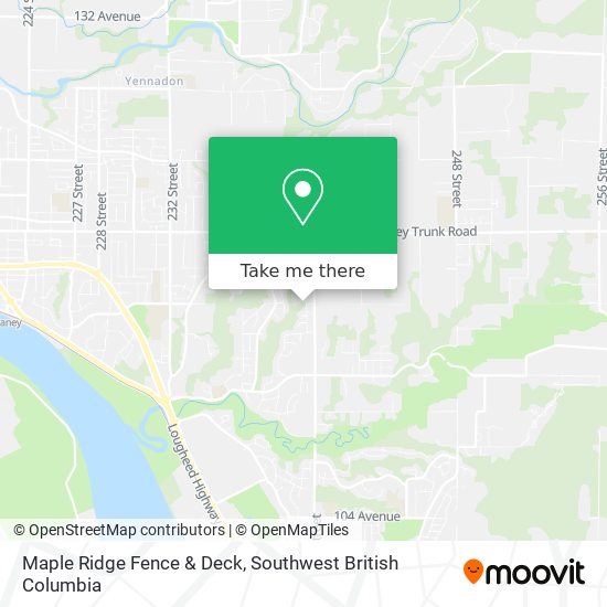 Maple Ridge Fence & Deck map