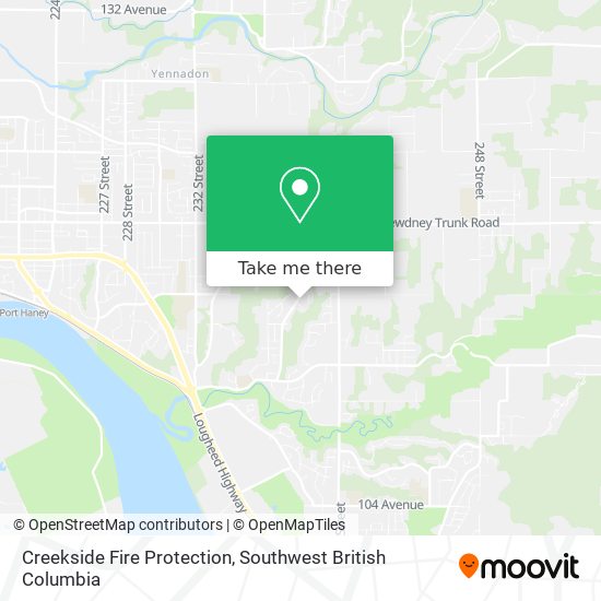 Creekside Fire Protection map