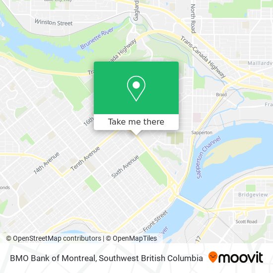 BMO Bank of Montreal map