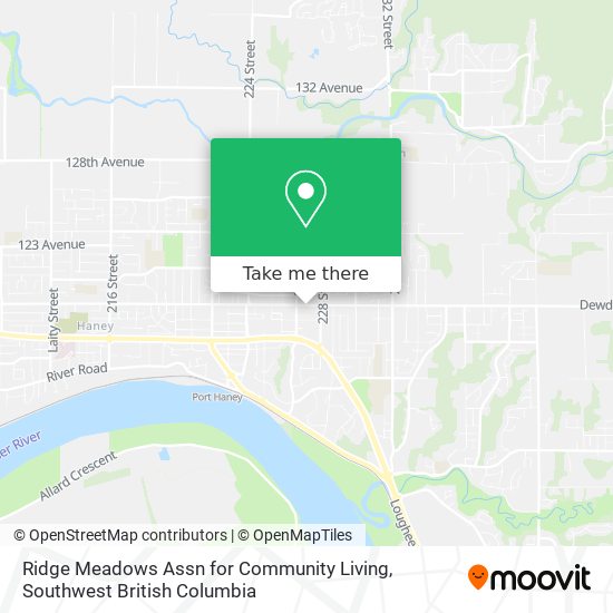 Ridge Meadows Assn for Community Living map