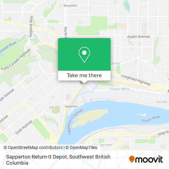 Sapperton Return-It Depot map