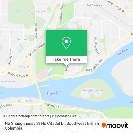 Nb Shaughnessy St Ns Citadel Dr map