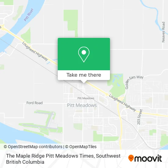 The Maple Ridge Pitt Meadows Times map