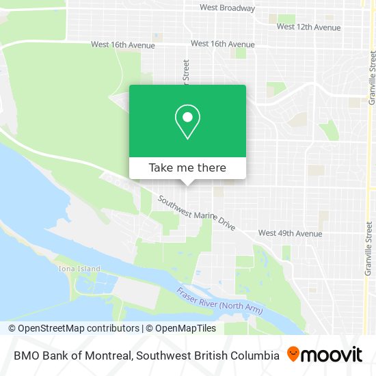 BMO Bank of Montreal map