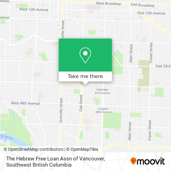 The Hebrew Free Loan Assn of Vancouver map