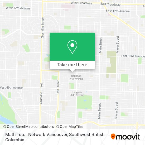 Math Tutor Network Vancouver map