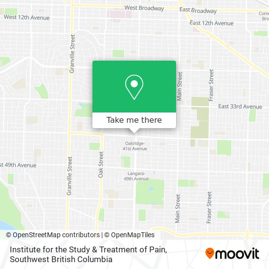 Institute for the Study & Treatment of Pain map