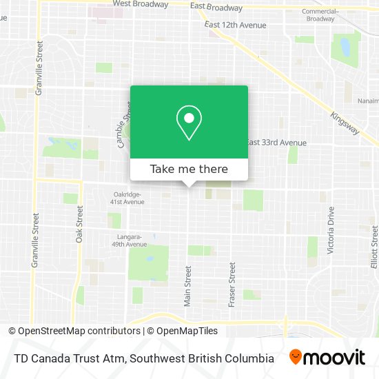 TD Canada Trust Atm map