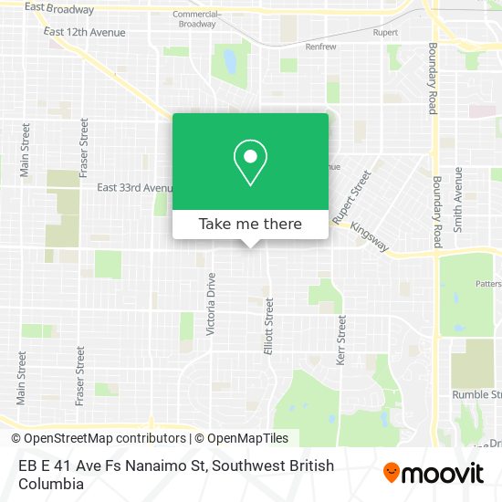 EB E 41 Ave Fs Nanaimo St map