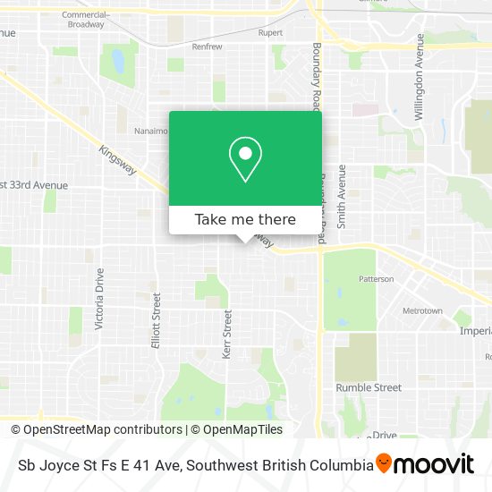 Sb Joyce St Fs E 41 Ave map