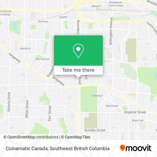 Coinamatic Canada map