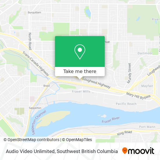 Audio Video Unlimited map