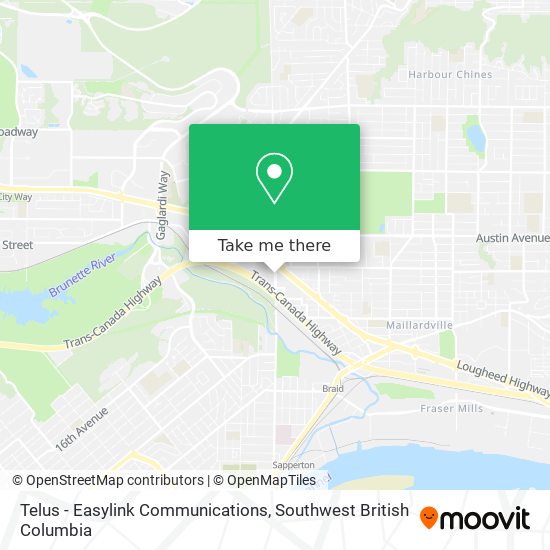 Telus - Easylink Communications map