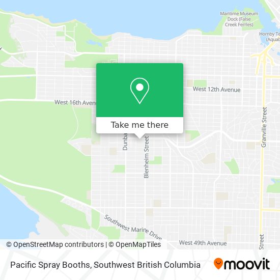Pacific Spray Booths map