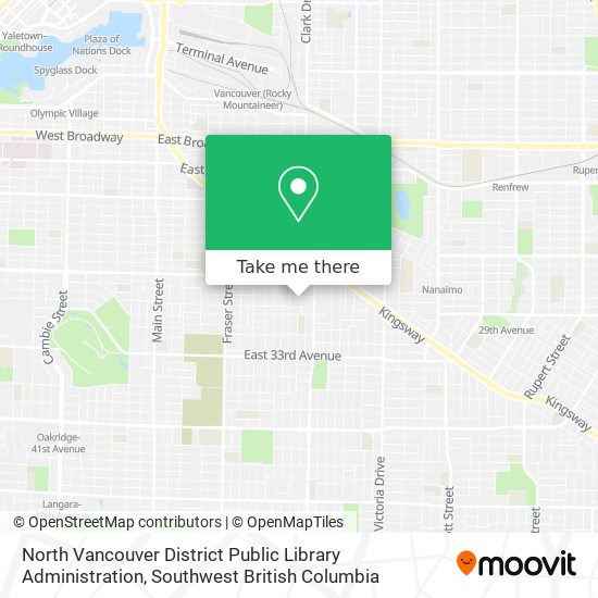 North Vancouver District Public Library Administration map