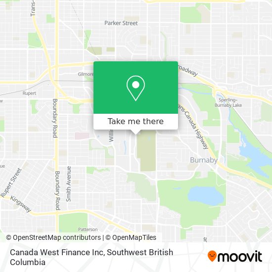 Canada West Finance Inc map