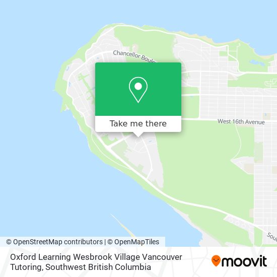 Oxford Learning Wesbrook Village Vancouver Tutoring map