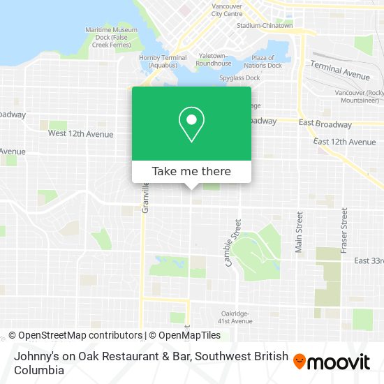 Johnny's on Oak Restaurant & Bar map