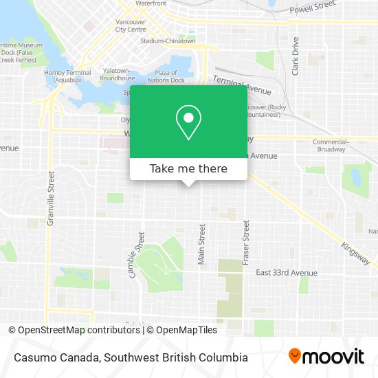 Casumo Canada map