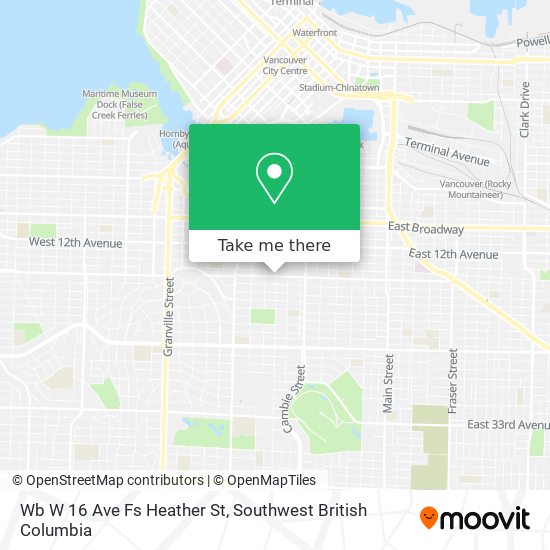 Wb W 16 Ave Fs Heather St map