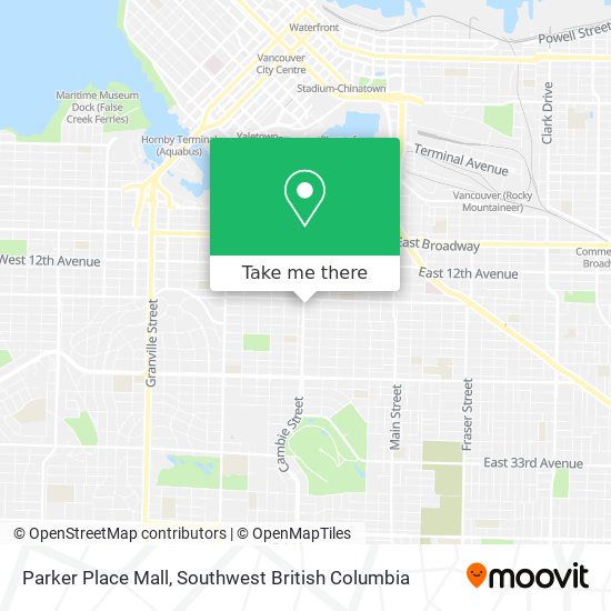 Parker Place Mall map