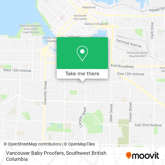 Vancouver Baby Proofers map