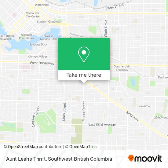 Aunt Leah's Thrift map