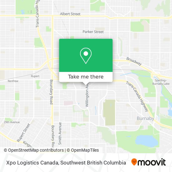 Xpo Logistics Canada map