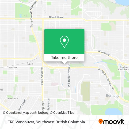 HERE Vancouver map