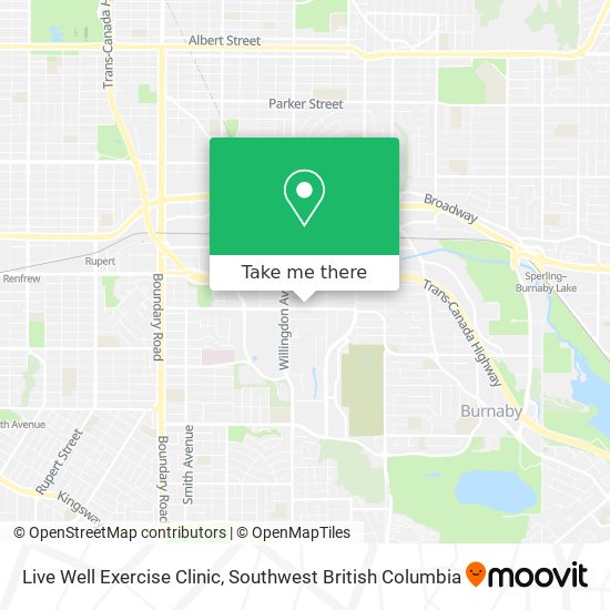 Live Well Exercise Clinic map