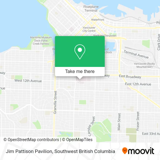 Jim Pattison Pavilion map