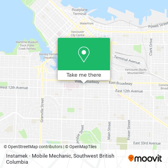 Instamek - Mobile Mechanic map