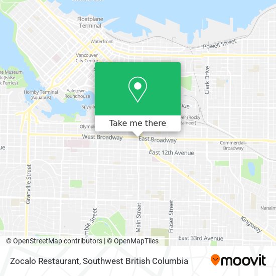 Zocalo Restaurant map