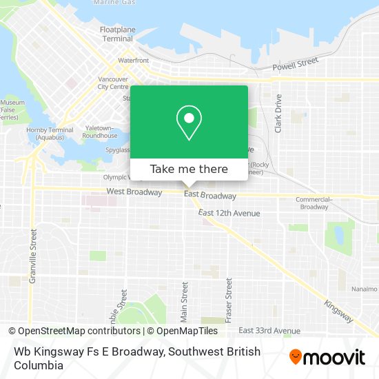 Wb Kingsway Fs E Broadway map