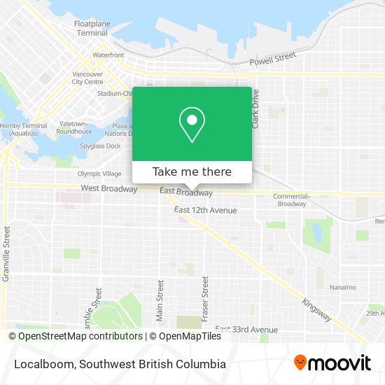 Localboom map