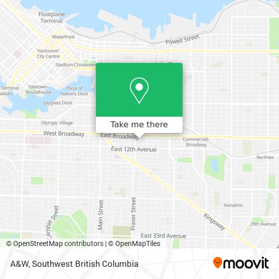 A&W map