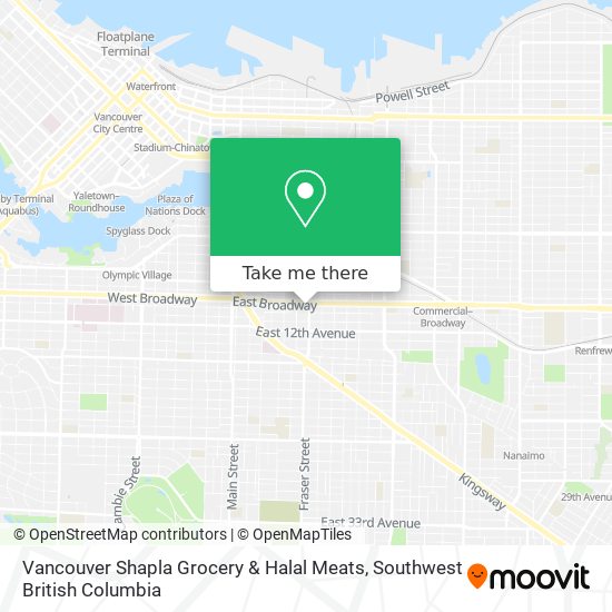 Vancouver Shapla Grocery & Halal Meats map