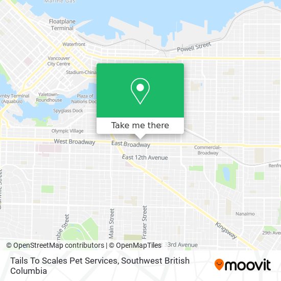 Tails To Scales Pet Services map