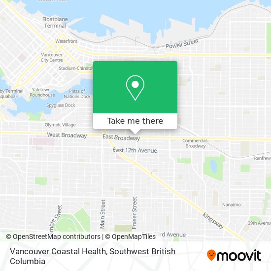 Vancouver Coastal Health map