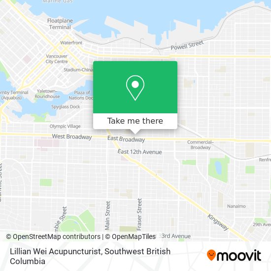 Lillian Wei Acupuncturist map