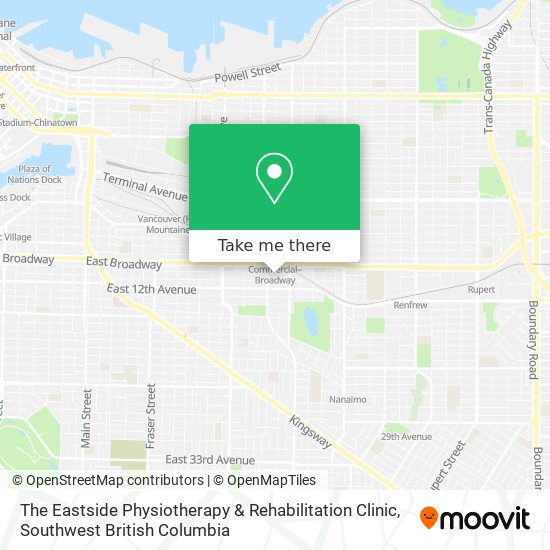The Eastside Physiotherapy & Rehabilitation Clinic plan