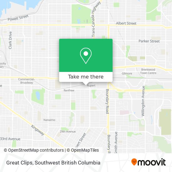 Great Clips map