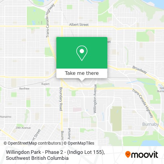 Willingdon Park - Phase 2 - (Indigo Lot 155) map