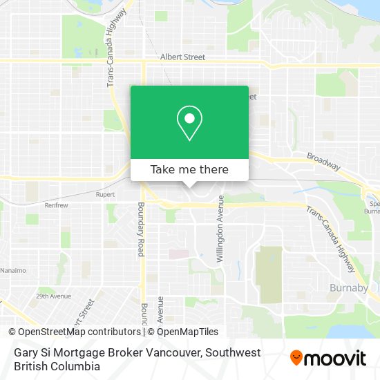 Gary Si Mortgage Broker Vancouver map