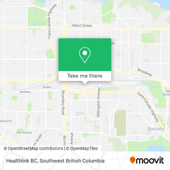 Healthlink BC map