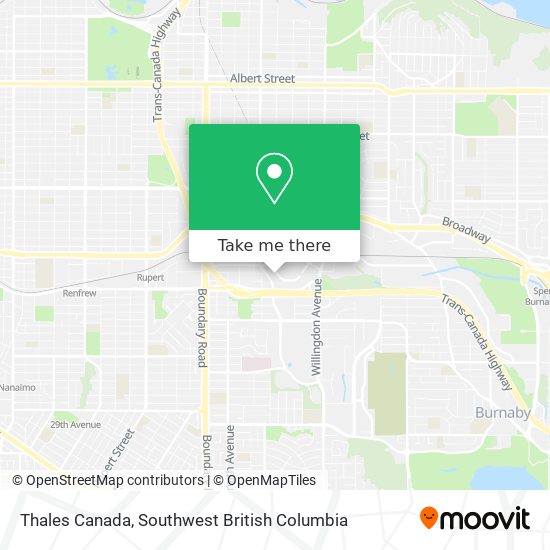 Thales Canada map