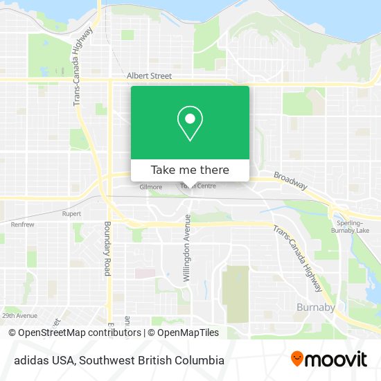 adidas USA map