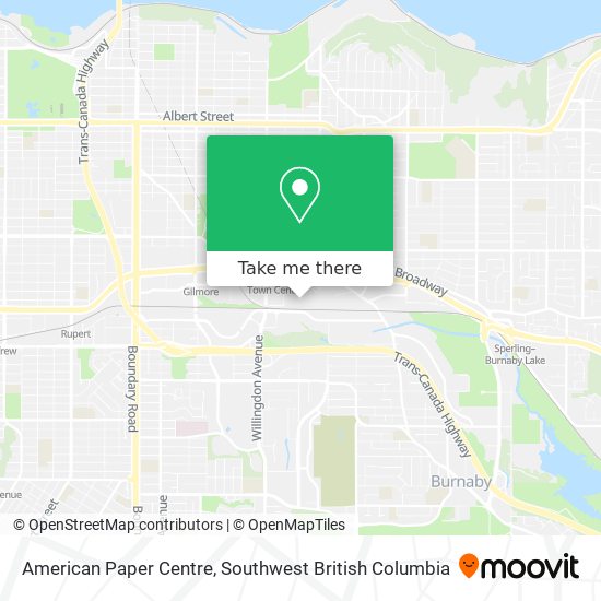 American Paper Centre map