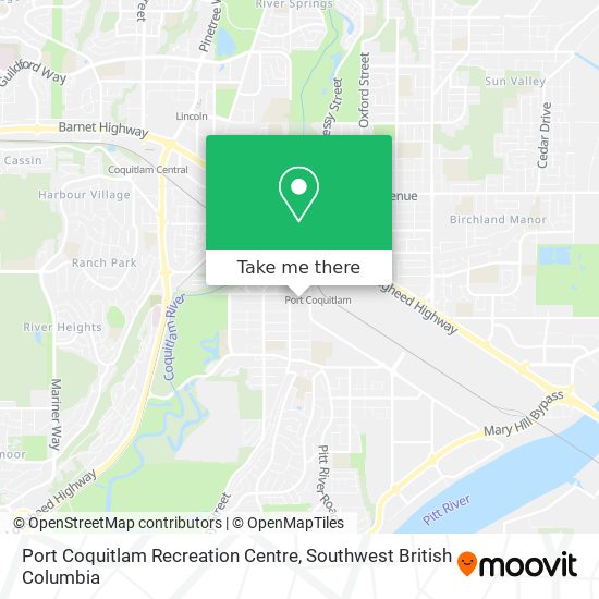 Port Coquitlam Recreation Centre map
