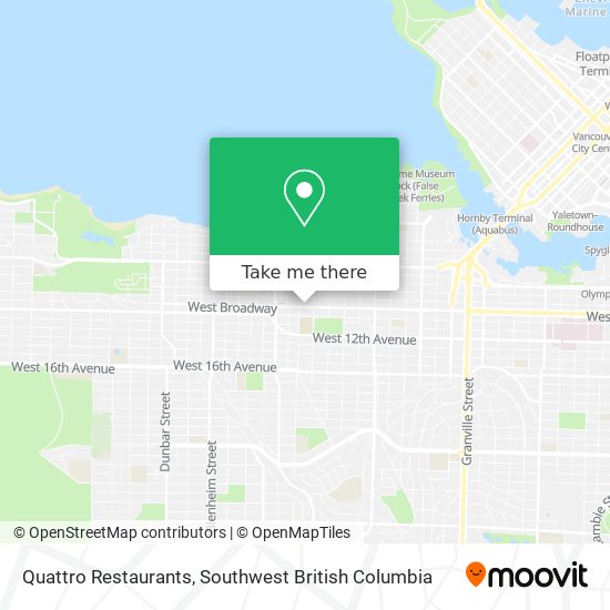 Quattro Restaurants map